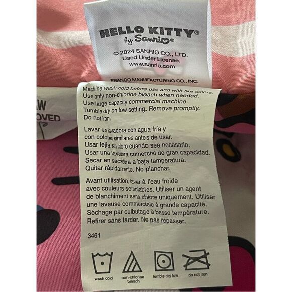 New Hello Kitty Kids Pink Floral Comforter Cover Twin Full - Picture 10 of 12